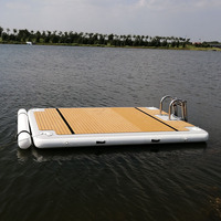 Île flottante gonflable en PVC DWF, tapis d'eau extérieur, quai flottant, équipement de jeux aquatiques