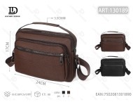 Borsa a Tracolla da Uomo in Microfibra Sintetica con Chiusura a Cerniera per Viaggi e Tutte le Stagioni - Product Image 1