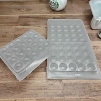 Vente en gros de barquettes en plastique transparent PET pour chocolats à la truffe écologiques, emballages en blister pour bonbons à 6 ou 20 trous, barquettes à couvercle rabattable