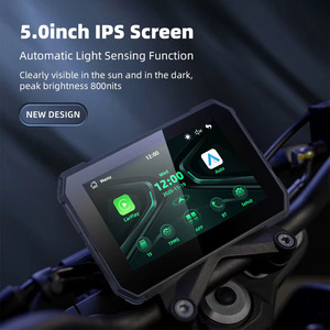 Navegador GPS portátil para motocicleta con CarPlay, Android Auto, Airplay, Autolink, resistente al agua IP67, pantalla IPS de 5 pulgadas 2.5D y mapa mundial. - Product Image 3