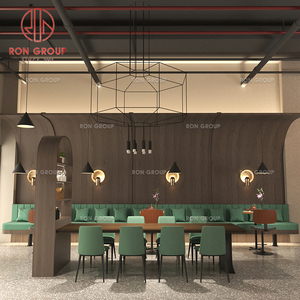 Juego de Muebles Modernos <span class=keywords><strong>para</strong></span> Cafetería, Restaurante, <span class=keywords><strong>Mesas</strong></span> Redondas Pequeñas, <span class=keywords><strong>Taburetes</strong></span> de Bar <span class=keywords><strong>y</strong></span> Sofá Verde, Juego de Comedor <span class=keywords><strong>para</strong></span> Hotel - Product Image 4