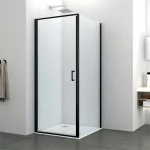 Oumeiga corner flexible glass shower enclosure at bathroom affordable price 80*80cm