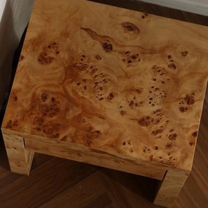 Table de chevet en bois de burl doré naturel avec rangement pour chambre à coucher T26 - Product Image 5