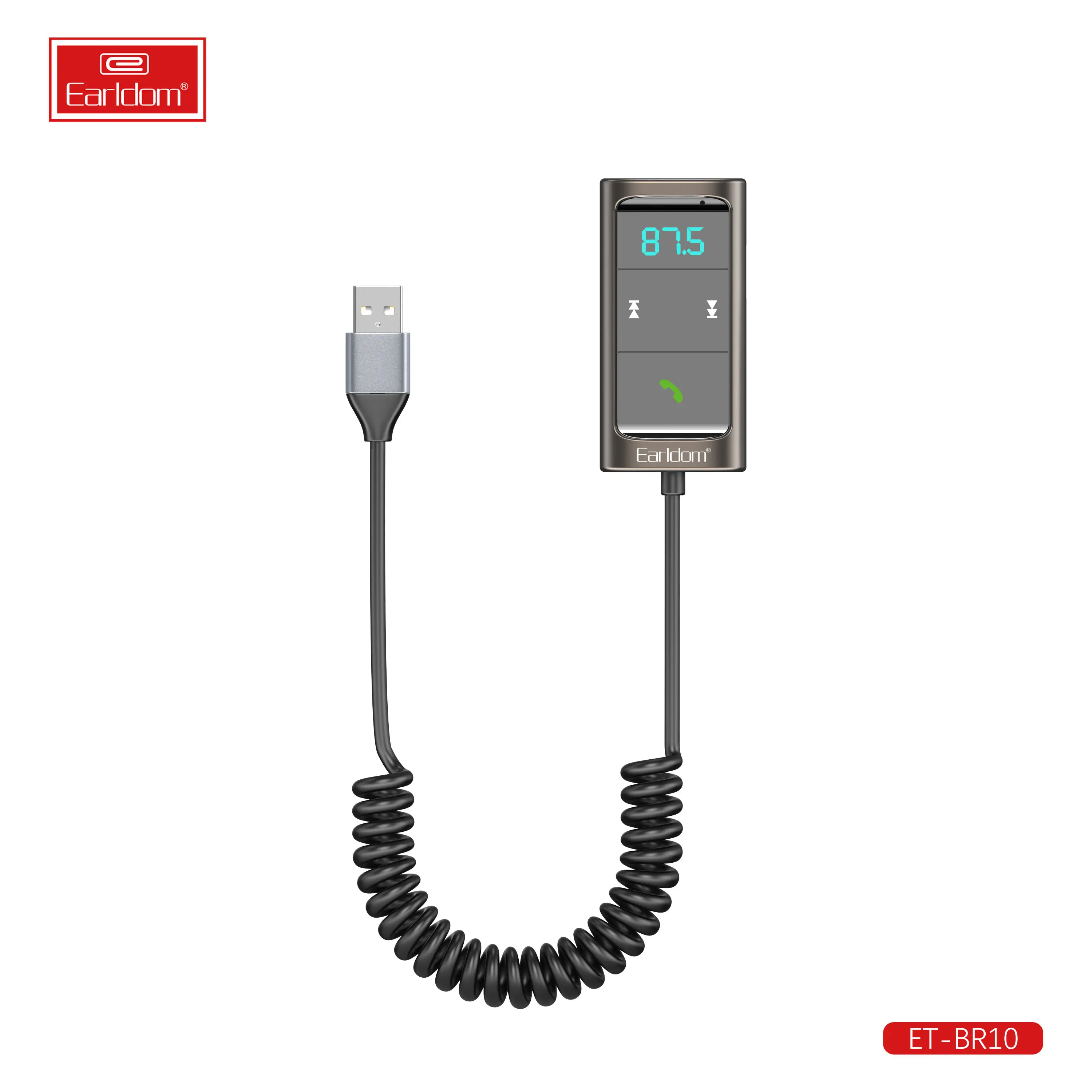 EARLDOM 2023 Novo USB Bt5.0 Receptor Transmissor Aux Car Stereo Music Audio Transmissor FM Para Carro