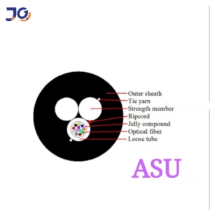 Câble à <span class=keywords><strong>fibre</strong></span> <span class=keywords><strong>optique</strong></span> aérien autoportant ASU Mini ADSS 2-24 fibres G652D pour extérieur, câble FTTH ASU 80-120 mètres de portée, directement du fabricant - Product Image 4