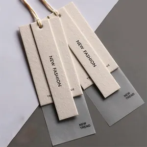 定制环保专用纸板摇摆标签豪华服装标志价格标签品牌名称再生纸服装吊牌