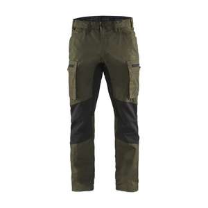 BLAKLADER - 145918454599C62 Pantalon de service avec stretch Vert olive foncé/Noir-PANTALON DE TRAVAIL EAN 7330509646045 - Product Image 1