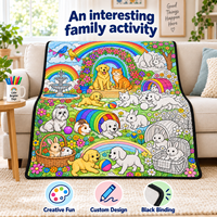 Couverture à colorier créative pour animaux de compagnie, motif floral arc-en-ciel, avec marqueurs, pour activités artistiques à domicile et cadeaux – Bestseller
