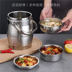 Stainless Steel Insulated Lunch <b>Box</b> 1L Cylinder Portable For Office And Home Use - Product Image 5
