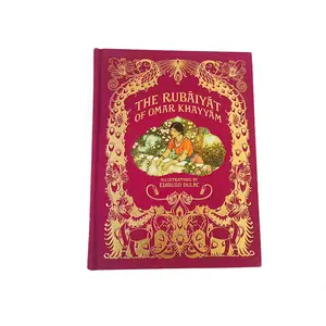 customized embossed logo linen covered hard cover souvenir journal educational books printed