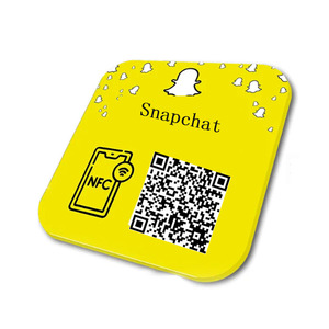 Carte de médias sociaux de la puce RFID de l'époxy 13.56MHz NFC 213 de taille personnalisée pour <span class=keywords><strong>Snapchat</strong></span> - Product Image 2