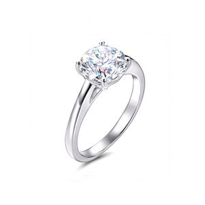 Anillos de Compromiso para Mujer con Diamante Moissanita VVS de 2 Quilates, Plateados en Rodio y Plata de Ley S925, Nueva Colección de Moda - Product Image 1