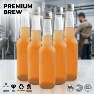 Botella <span class=keywords><strong>de</strong></span> Vidrio Transparente Solent para Bebidas, Botella <span class=keywords><strong>de</strong></span> Cuello Largo para Cerveza, Licores y <span class=keywords><strong>Vino</strong></span>, 380 ml, Venta al por Mayor, Proveedor <span class=keywords><strong>de</strong></span> Fábrica, Fabricante - Product Image 1