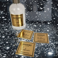 Étiquettes autocollantes en relief pour flacons de parfum, vente en gros, étiquettes métalliques pour parfum, autocollants métalliques pour flacons de parfum