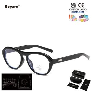 Gafas de Sol Boyarn Retro Artísticas con Marco Redondo, Lentes Grises Versátiles de PC, Lentes de Sol para Hombre - Product Image 5