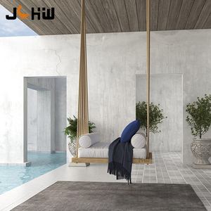 Silla Colgante de Lujo para Exteriores, <span class=keywords><strong>Hamaca</strong></span> de Teca para Patio, Muebles de Balcón para Villa, Silla Colgante Personalizada, Tumbona de <span class=keywords><strong>Madera</strong></span> para Jardín - Product Image 6