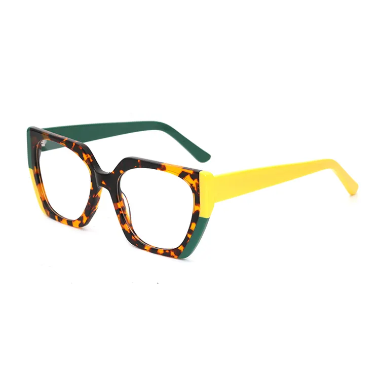 AWT008 2022 Designer Glasses Women Unique Fashion Colored Handmade Acetate Eyewear Eyeglasses Frames