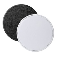 Sous-verres ronds vierges pour sublimation, personnalisables avec votre image, antidérapants pour bar et tasses à café