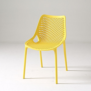 Venta al por mayor sillón de aire amarillo apilable patio jardín al aire libre sillas de plástico de polipropileno - Product Image 2