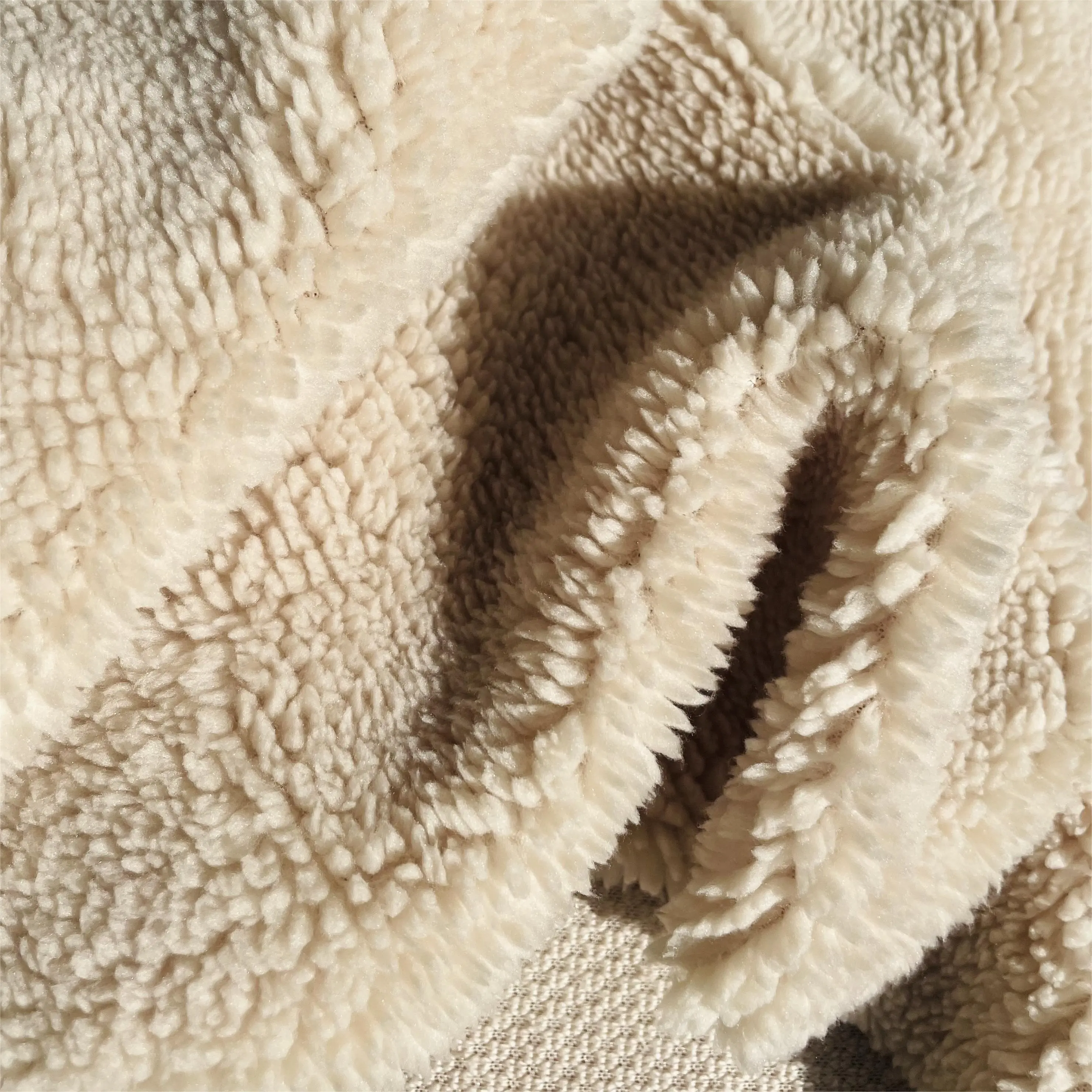 Telas de felpa para ropa de piel de oveja polar Sherpa tela de lana para Manta con capucha cómoda y cálida