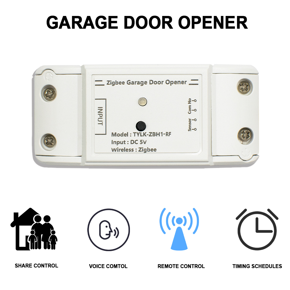 Zigbee Smart Garage Door Opener - Wireless & Voice Control