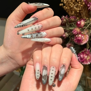 Fashionzircon – Pièces en verre 3D pour décoration d'ongles, kit de strass scintillants DIY avec vis, essentiels pour le nail art - Product Image 5
