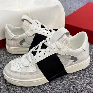 Luxury Designer Men's <b>Retro</b> Premium Leather Casual Sneakers Comfortable Stylish Canvas Midsole Four-season Wear OEM Available - Product Image 2