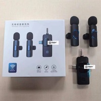 Microphone sans fil 3 en 1 pour diffusion en direct K15, micro-cravate double canal