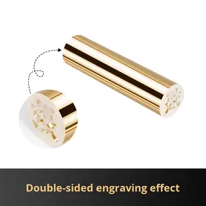 Mini sceau <span class=keywords><strong>de</strong></span> cire en laiton cylindrique timbre Logo personnalisé Image tampon encreur nom timbre livraison gratuite pour un matériau en verre monobloc - Product Image 5