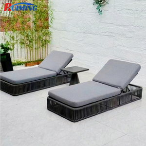 Chaise longue <span class=keywords><strong>tressée</strong></span> en oléfine moderne pour l'extérieur Coussin résistant à l'eau pour piscine d'hôtel, de cour et de patio-Résistant aux UV - Product Image 4