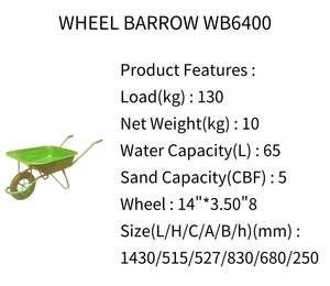 Brouette de jardin à usage intensif Brouette motorisée Usine de vente en gros Chariot à benne utilitaire - Product Image 5