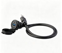 IP65 Wasserdichtes USB 3.0 Einbau-Verlängerungskabel 1M/1,5M mit Rundem Chassis-Anschluss für Industriegeräte