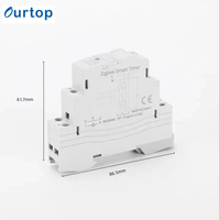Nuevo diseño OURTOP Zigbee Temporizador inteligente Asistente de voz Compatible con Alexa y Google para el hogar