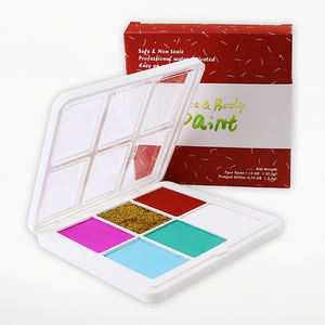 GP Private Logo Paleta de sombras de ojos con purpurina activada por agua de 6 colores Cosméticos Juego de pintura corporal facial lavable para fiestas infantiles - Product Image 6