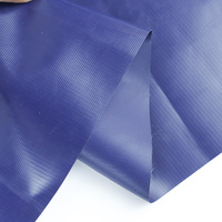 Rouleau de bâche PVC 600 g/m² bleu/gris/orange, bâche pour camion, bâche enduite de PVC, tissu industriel.