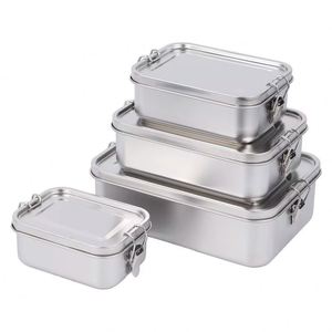 BPA FREE 304 Stainless Steel Children's Student <b>Lunch</b> <b>Box</b> Sealed Food Grade Portable Outdoor Picnic Storage <b>Box</b> - Product Image 1