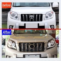 Phares avant LED compatibles avec Toyota Prado 2010-2013, double projecteur, Halo Angel Eye, feux diurnes, noir fumé, remplacement