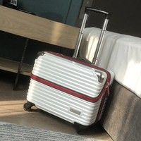 Valise unisexe ABS 18 pouces à roulettes pour voyage court, avec compartiment pour ordinateur portable, ultra-légère, conforme aux normes TSA, idéale pour les agents de bord