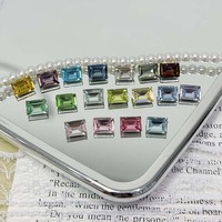 Plus de 20 couleurs de strass pour ongles en forme de rectangle émeraude, cristal K9, pierres plates en vrac pour la décoration professionnelle des salons de manucure