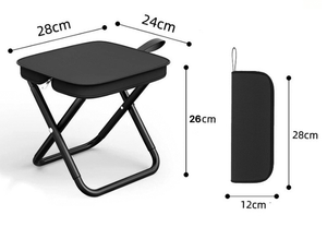 Kursi lipat portabel aluminium besi 0.5kg ringan untuk acara luar ruangan-desain Modern bangku Kemah tahan lama memancing piknik - Product Image 3