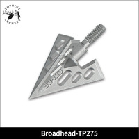 Topoint tir à l'arc Broadhead TP275 flèche pointes de chasse vis arc et flèche 100gr,3 lames fixes, 3 pièces/emballage OEM/ODM