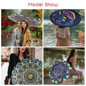 Perfecto para la decoración Paraguas Parasol de tela de bambú personalizado - Product Image 5