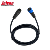 Jnicon M12 Ip67 mâle femelle 2 broches Aviation prise circulaire Led puissance industrielle étanche câble fil connecteur