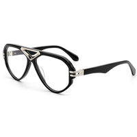 Monturas de Gafas Ópticas Populares de Acetato y Metal con Doble Puente y Bisagra Reparable de Celulosa