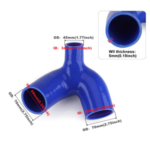 Manguera de refrigerante de silicona YC102671-BL azul para pieza de repuesto Yamaha - Product Image 2