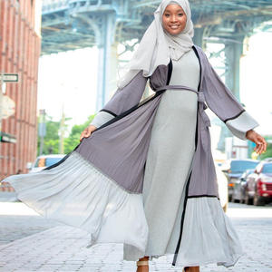 Cárdigan holgado de gasa de longitud completa para <span class=keywords><strong>mujer</strong></span>, vestido de retazos, <span class=keywords><strong>traje</strong></span> nacional árabe de Dubái, ropa <span class=keywords><strong>tradicional</strong></span> islámica musulmana - Product Image 2