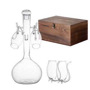 Ensemble de carafe à liqueur en verre borosilicate soufflé à la bouche, électrique et automatique, pour <span class=keywords><strong>alcool</strong></span>, bourbon, whisky, rhum, tequila - capacité de 1000 ml - Product Image 3