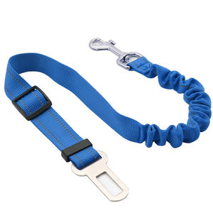 Cinturón de seguridad de coche para mascotas, elástico, telescópico, ajustable, respetuoso con el medio ambiente, cintas decorativas sólidas, collar de sujeción para perros pequeños - Product Image 1