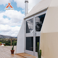 Tente de glamping géodésique en PVC avec structure en acier Kawagebo Kamp (KK) 15M, moderne, imperméable, pour événements en plein air en toutes saisons