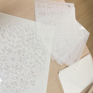 Plantilla de bienvenida, decoración de tamaño personalizado, <span class=keywords><strong>plantillas</strong></span> de dibujo de pintura DIY <span class=keywords><strong>para</strong></span> piedras, suelo, <span class=keywords><strong>pared</strong></span>, azulejo, tela de madera - Product Image 2